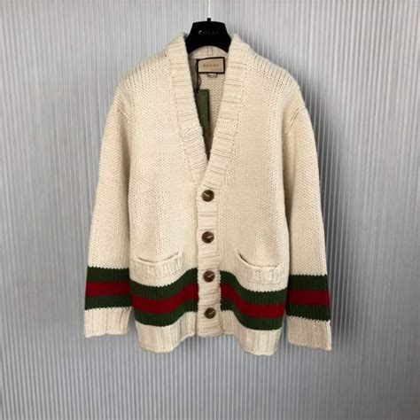 gucci cardigan replica|gucci web cardigan.